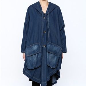 NWT Alembika denim poncho